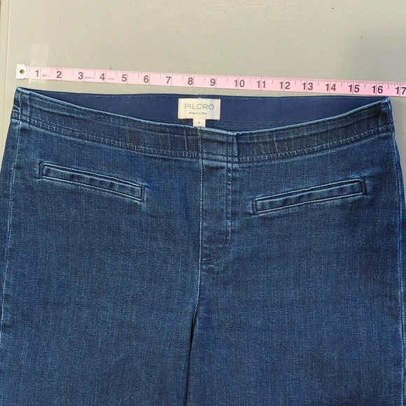 Pilcro Dark Blue Flare & Wide Leg Jeans - Picture 10 of 14